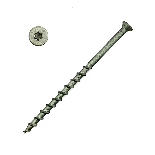  Шуруп (саморез) Rusconnect для пенобетона потайная головка Torx 8х200 мм (610820) белый 