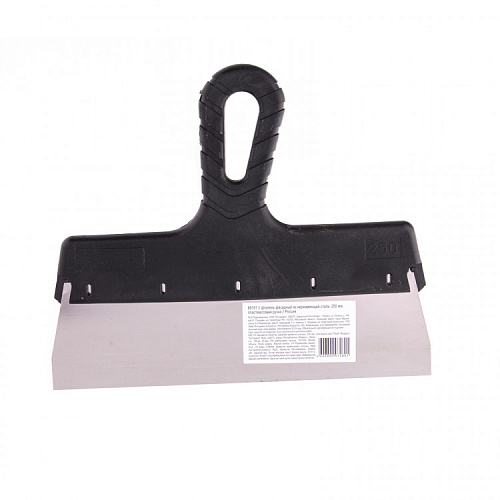  Шпатель фасадный из нержавеющей стали, 250 мм, пластмассовая ручка // Sparta 