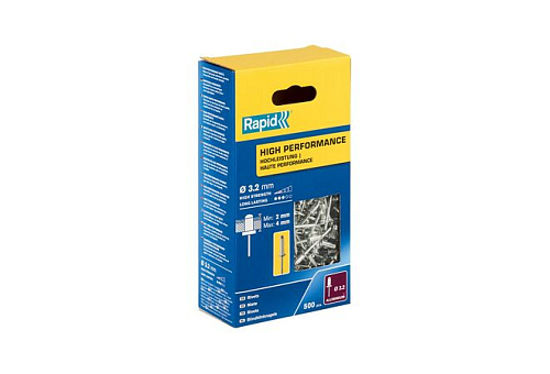  Заклепка из алюминия d4.0x8 мм, RAPID R:High-performance-rivet 500 шт 