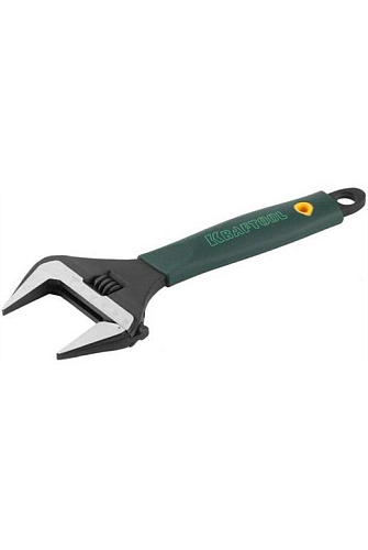  Ключ разводной, Cr-V, увеличеный зев, наклон губок 15°, 50мм, 250мм / 10'' KRAFTOOL 