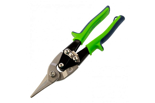  Ножницы по металлу, 250 мм, прямой рез, сталь С55,двухкомпонентные рукоятки СИБРТЕХ 