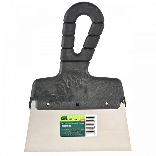  Шпатель нержавеющая сталь 150 мм, пластмассовая ручка // СИБРТЕХ 