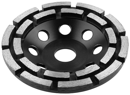  Чашка  алмазная ЗУБР "ЭКСПЕРТ", сегментная двухрядная, высота 22,2мм, 125мм 