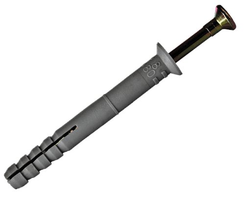  Дюбель - гвоздь с шурупом потай, 6х40 мм (2500 шт), упак 