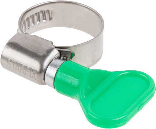  Хомут червячный с ключом "бабочка" 10-16 мм, нерж.сталь (W2) STARFIX 