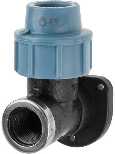  Колено ПЭ 20 с креплением на стену, AV Engineering 