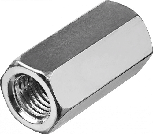  Гайка соединительная М10 х 17 х 30 DIN 6334 (переходная) оцинк., кг 