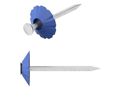  Гвозди декоративные 1.8х32 мм синяя шляпка (100 шт в зип-локе) STARFIX 