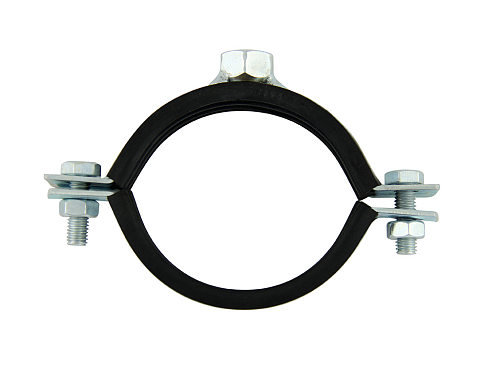  Хомут высокой нагрузки с гайкой и резиновым профилем М 12 1" (30-35) 