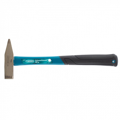  Молоток слесарный, 300 г, квадратный боек, фибергласовая обрезиненная рукоятка// GROSS 