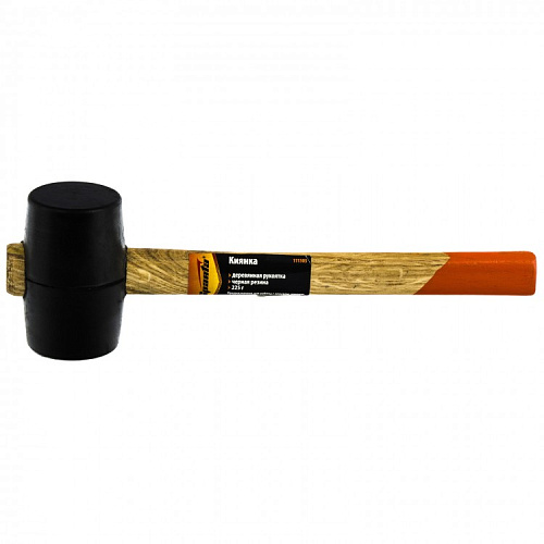  Киянка резиновая, 225 г, черная резина, деревянная рукоятка// SPARTA 