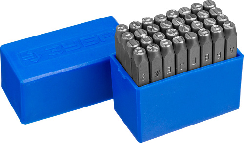  Клейма ЗУБР буквенные кириллица, шрифт 6мм 