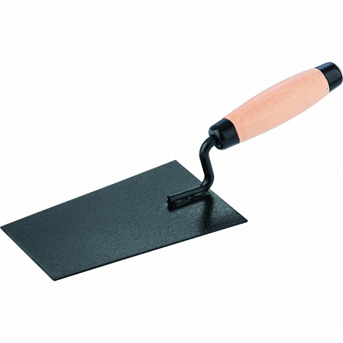  Кельма отделочника, стальная,  деревянная усиленная ручка, 170 мм 