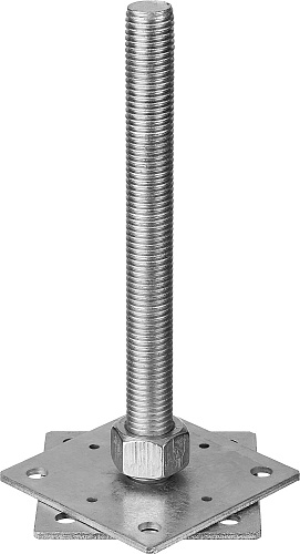  Анкер регулировочный по высоте оцинкованный 20х120х200х4  мм (1 шт), шт 