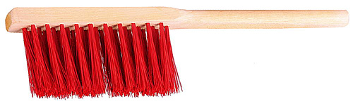  Щетка-сметка, искусственная щетина, трехрядная, деревянный корпус, 320мм 
