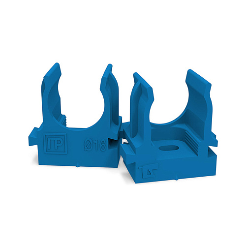  Крепеж-клипса для труб для монтажного пистолета синяя д16 (100шт/уп) Промрукав 