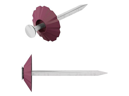  Гвозди декоративные 1.8х32 мм бордовая шляпка (100 шт в зип-локе) STARFIX 