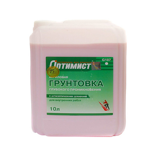  Грунтовка глубокого проникновения Оптимист G107 (10 л) 