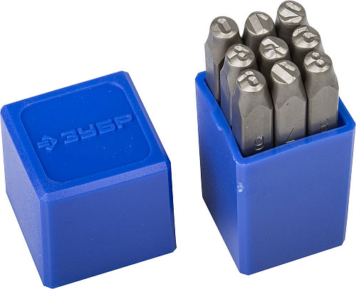  Клейма ЗУБР цифровые арабские, шрифт 5мм 