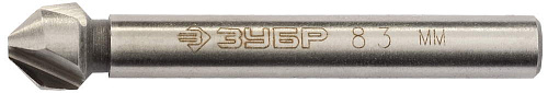  Зенкер конусный с 3-я реж. кромками, P6M5, d 8,3х50мм, цилиндр.хв. d 6мм, под М4 ЗУБР "ЭКСПЕРТ" 