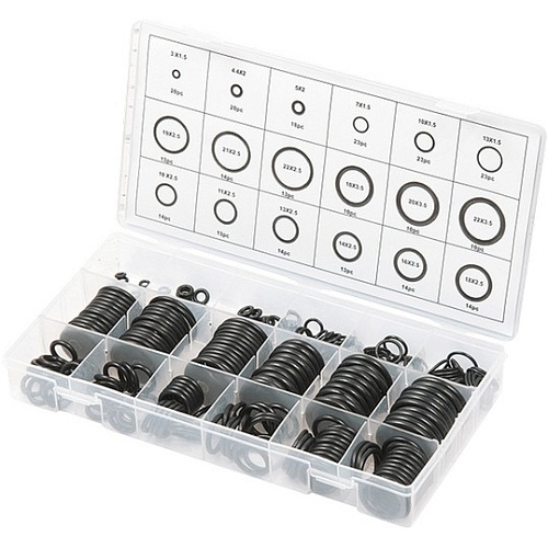  Набор резиновых уплотнительных прокладок, D 3 - 23 мм, 279 предм.// СИБРТЕХ 