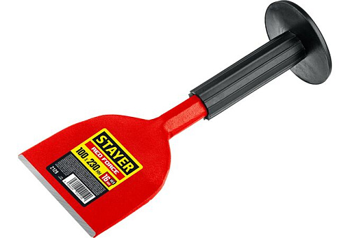 Зубило-конопатка с протектором, STAYER Red Force 100х230 мм 