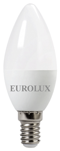  Лампа светодиодная LL-E-C37-6W-230-2,7K-E14 (свеча, 6Вт, тепл., Е14) Eurolux, , шт 