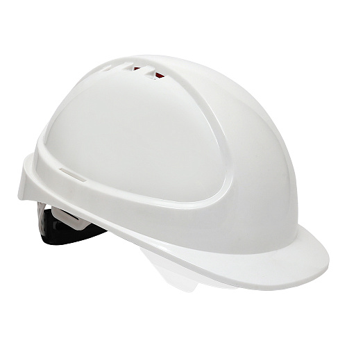  Каска строительная с храповиком (белая) 