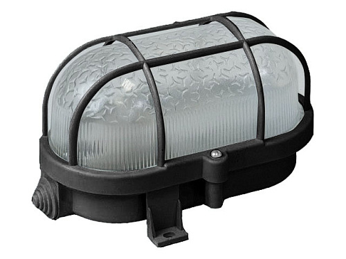  Светильник овал/черный/решетка 60Вт, IP53 (НБП 01-60-002) Юпитер 