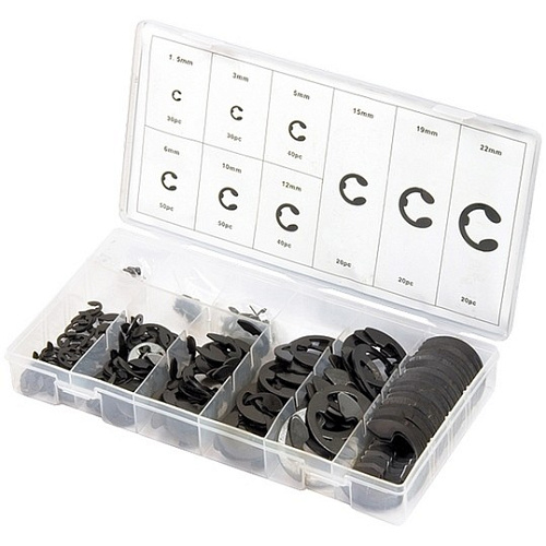  Набор стопорных колец, D 1,5 - 22 мм, 300 предм.// СИБРТЕХ 