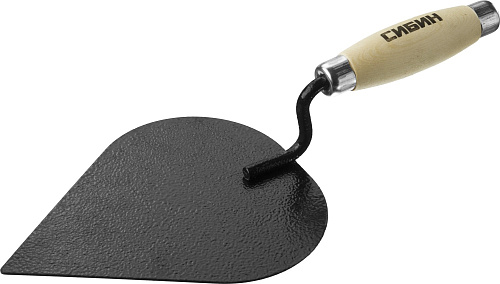  Кельма штукатура СИБИН с деревянной усиленной ручкой, КШ 