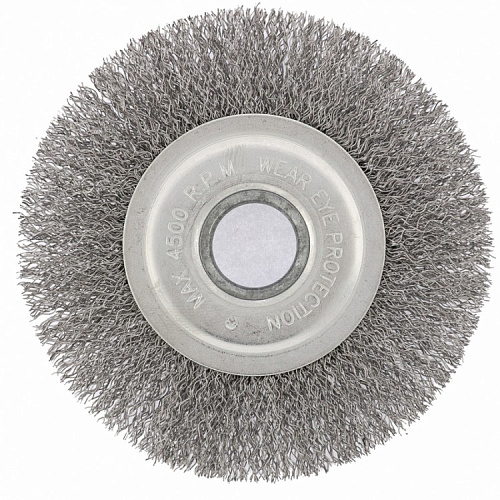  Щетка для УШМ, 125 мм, посадка 22,2 мм, плоская, витая проволока // СИБРТЕХ 
