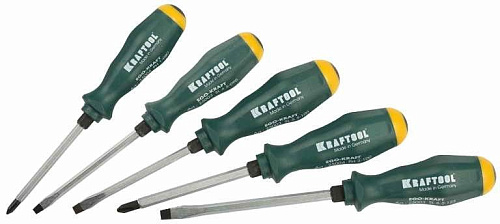  Набор отверток ударных сквозной стержень из Cr-Mo-V стали, 5 шт.  IMPACT KRAFTOOL 