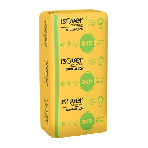  Утеплитель ИЗОВЕР Теплый Дом 1170х610х50 мм, 14 шт 