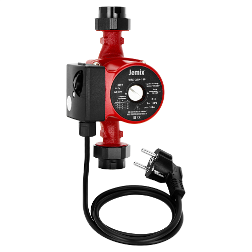  WRS-25/6-180 Циркуляционный насос JEMIX для отопления, 3 скорости.  