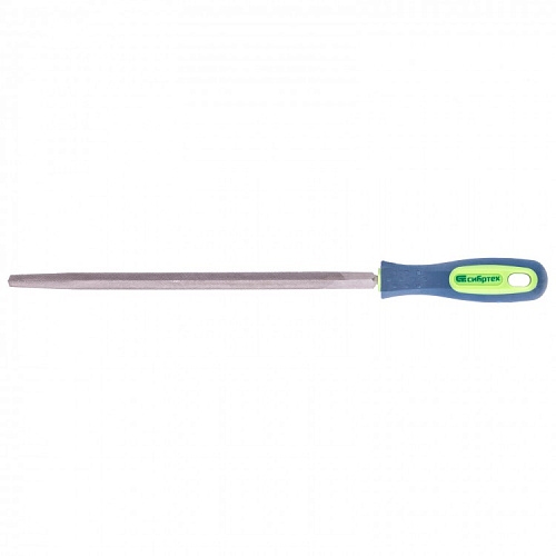  Напильник, 250 мм, трехгранный, двухкомпонентная рукоятка, №2// Сибртех 