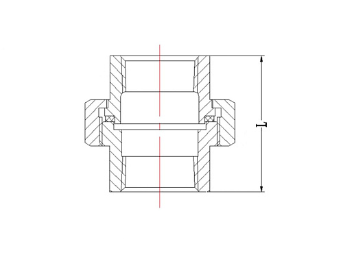  Американка под конус 1 1/2" вн.-вн. чугун оцинк., AV Engineering 