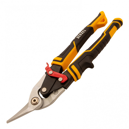  Ножницы по металлу,270мм, прямой и левый рез,сталь-СrMo, трехкомп.рук-ки // Denzel 