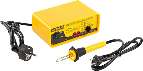  Станция STAYER "EXPERT" для выжигания (Пирограф), 2 сменных жала,температурный режим 450-750 °С,40Вт 