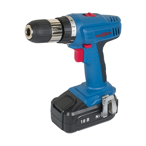  Дрель-шуруповерт Trigger 13/18 (20003), 2 аккумулятора, кейс 