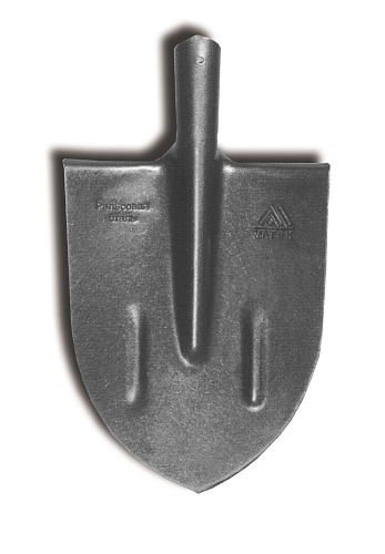  Лопата копальная остроконечная, рельсовая сталь без черенка, два ребра жесткости (шт.) 