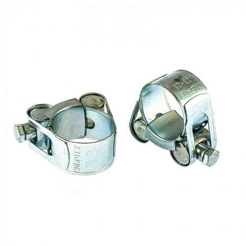  Хомуты металлические, силовые 23-25 мм, ширина 18 мм, шарнирные, W1, 2 шт.// Сибртех 