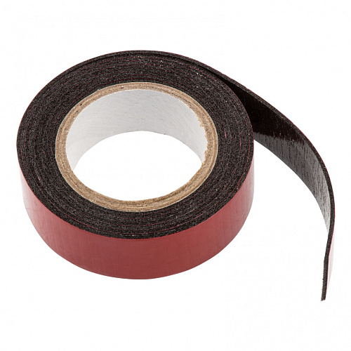  Лента клейкая на вспененной основе, двусторонняя, черная, 19ммх1,5м MATRIX 