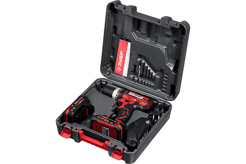  Дрель-шуруповерт ЗУБР в кейсе ДШЛ-185-22 