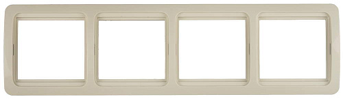  Панель СВЕТОЗАР "ГАММА" четверная горизонтальная, цвет бежевый (10 шт) 