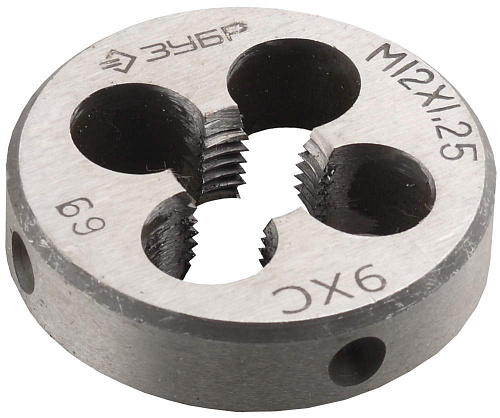  Плашка ЗУБР "МАСТЕР" круглая ручная для нарезания метрической резьбы, М10 x 1,5 