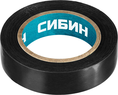  Изолента ПВХ, 10м х 15мм, черная СИБИН 