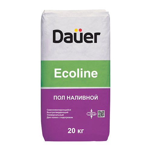  Наливной пол Дауэр Эколайн, быстротвердеющий, 20 кг 