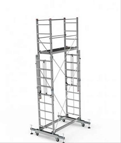  Телескопическая вышка тура 2*10 H=3м МИ 