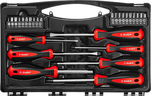  Набор отверток с битами "Универсал 27", Cr-V сталь, ЗУБР Мастер 25027 